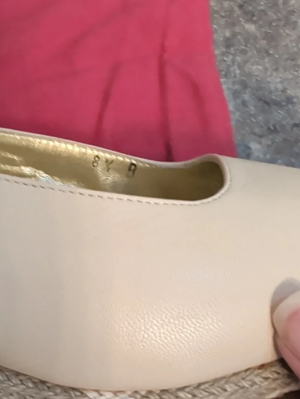 Bruno Magli Cream Peep-Toe Slingback Wedge